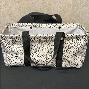 Thirty-One Dotted Black and White Organizer Tote